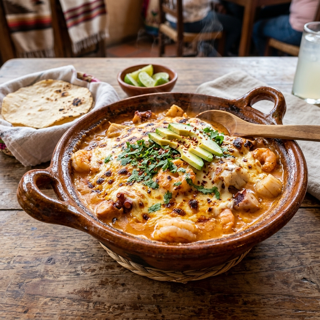Cazuela de Mariscos en Barro